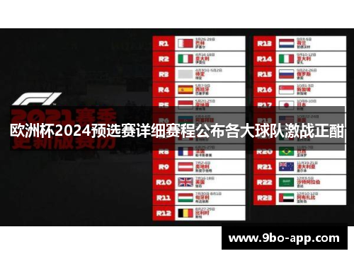 欧洲杯2024预选赛详细赛程公布各大球队激战正酣